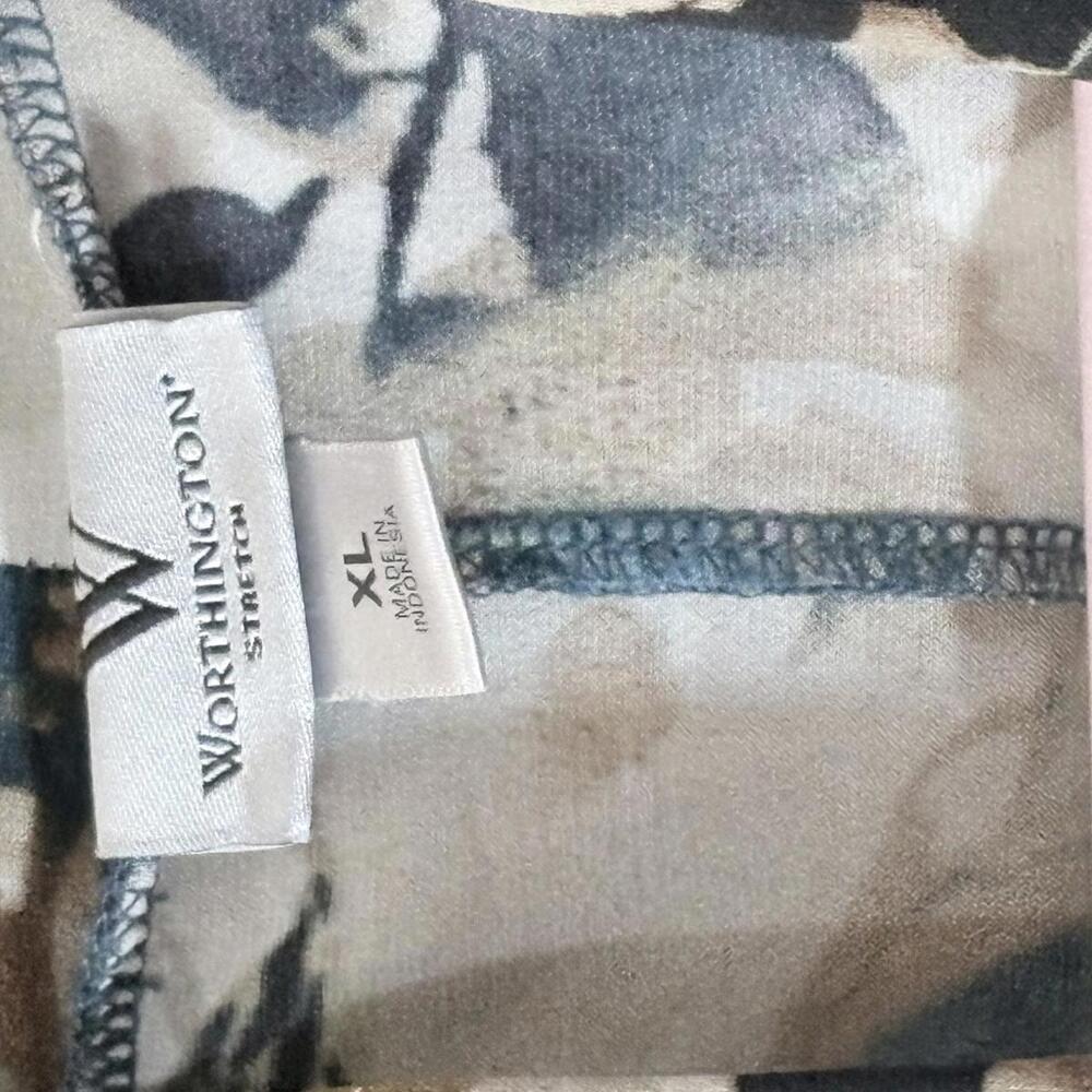 Worthington Stretch Floral Print Sleeveless Blouse XL - Picture 3 of 13